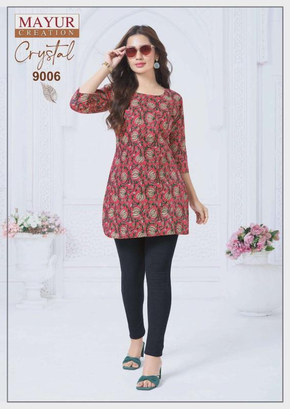 Mayur crystal vol-9 short top wholesale printed kurti online